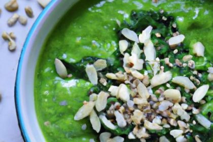 Energize Your Day: Nutritious Spinach Green Smoothie Bowl