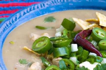Wholesome White Chicken Chili with Zesty Green Chilies Delight