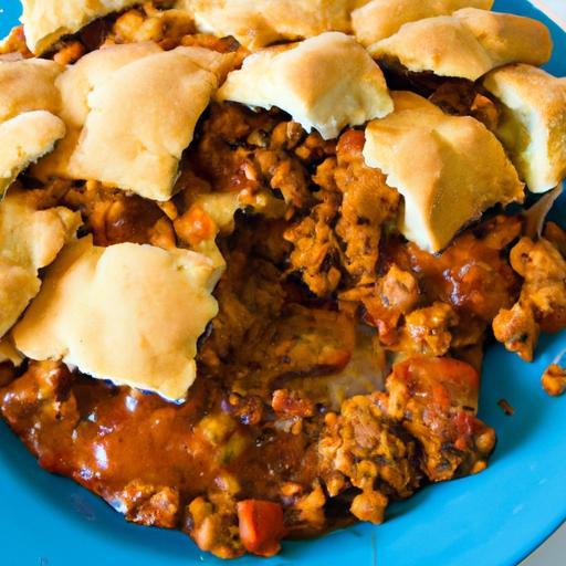 Hearty Sloppy Joe Casserole with Fluffy Biscuit Topping