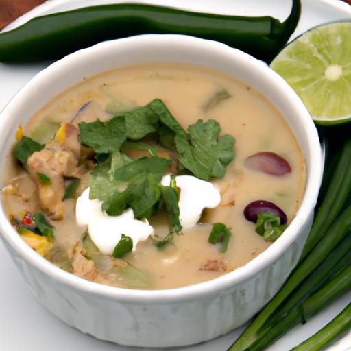 Wholesome White Chicken chili with Zesty Green Chilies Delight