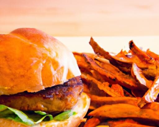 Savor Juicy Turkey Burgers Paired with Crispy Sweet Potato Fries