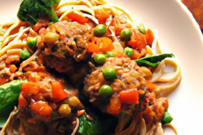 Hearty Vegan Spaghetti with Protein-Packed Lentil Meatballs