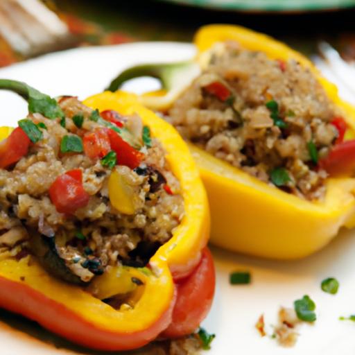 Hearty Stuffed Bell Peppers with Quinoa and Black Beans