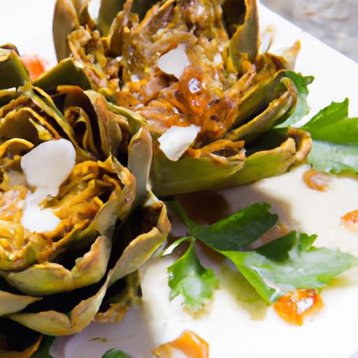 Golden⁢ Crunch: Crispy Fried Artichokes with Garlic Aioli
