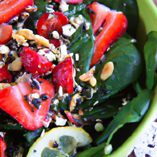 Fresh & Fruity: ​strawberry Spinach Salad ‍with ‌Poppy Seed Dressing