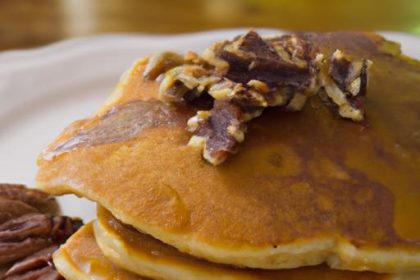Fluffy Sweet Potato Pancakes with Crunchy Toasted Pecans